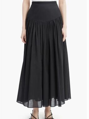 Bardot Black Maxi Skirt with Gathered Waist